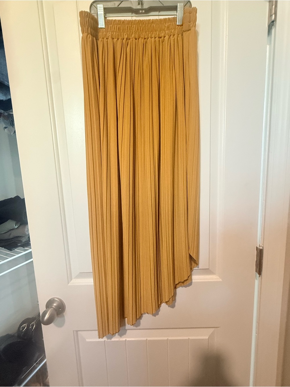 Jon & Anna Mustard Pleated Asymmetrical Skirt
